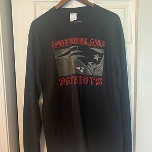 Black mens Patriots long sleeve T-shirt